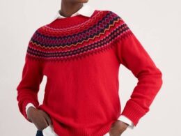 Seasalt Cornwall Gurnard's Head Jumper Windward Carmine Multi - La Vie en Rose Damesmode Enkhuizen
