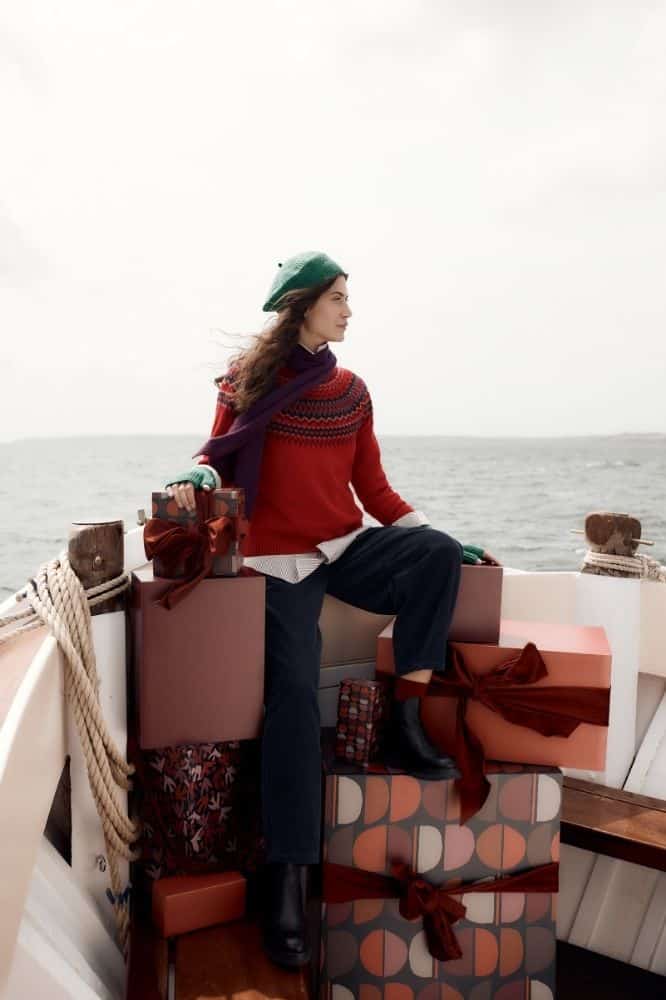 Seasalt Cornwall Gurnard's Head Jumper Windward Carmine Multi - La Vie en Rose Damesmode Enkhuizen