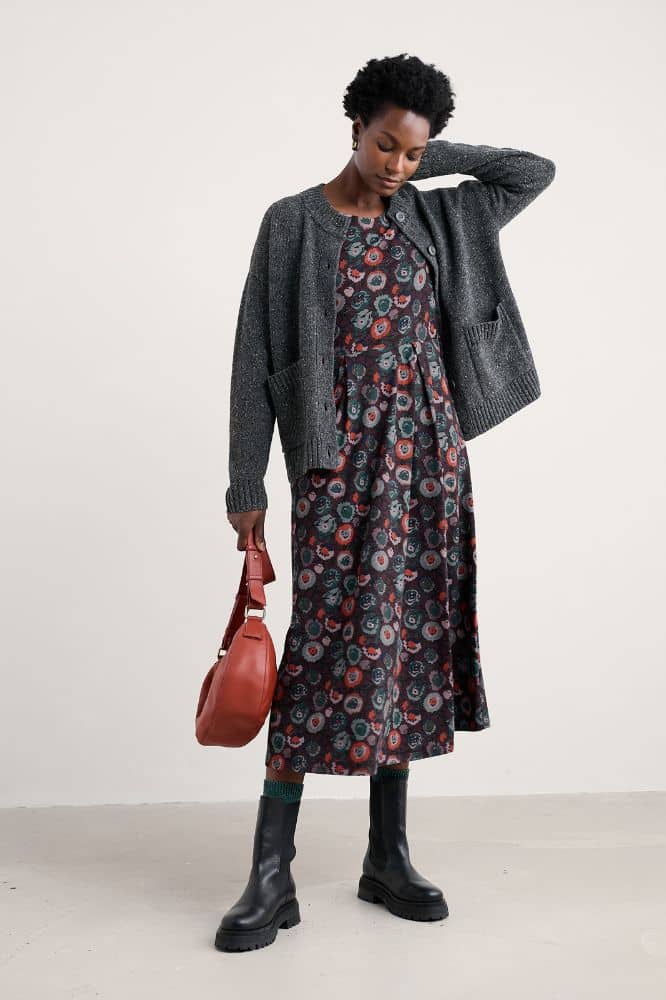 Seasalt Cornwall Harbour Sands Cardigan Coal - La Vie en Rose Damesmode Enkhuizen