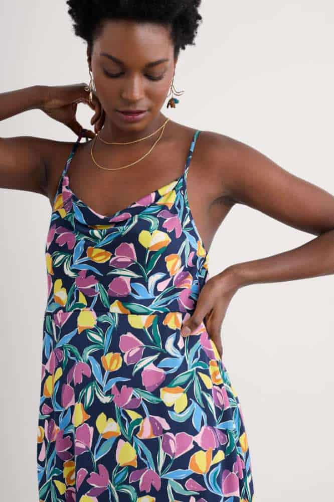 Seasalt Cornwall Housel Bay Dress Collaged Tulips Maritime - La Vie en Rose Damesmode (14)