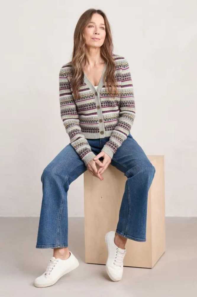Seasalt Cornwall Lamoma Lane Cardigan Hemmick Aran Multi