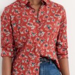 Seasalt Cornwall Larissa Shirt Artist Camellia Red Sail - La Vie en Rose Damesmode (1)