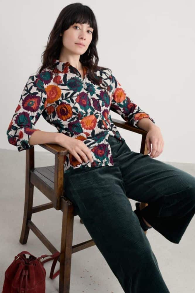 Seasalt Cornwall Larissa Shirt Figurative Floral Aran - La Vie en Rose Damesmode Enkhuizen