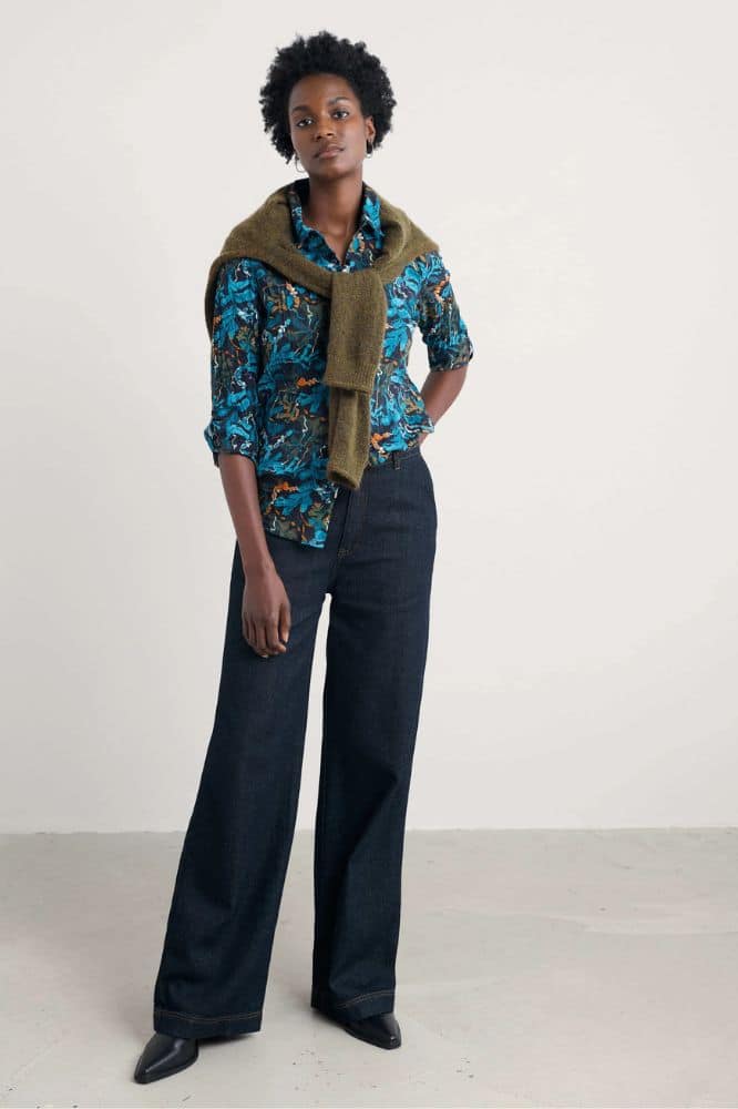 Seasalt Cornwall Larissa Shirt Floating Fronds Maritime - La Vie en Rose Damesmode Enkhuizen