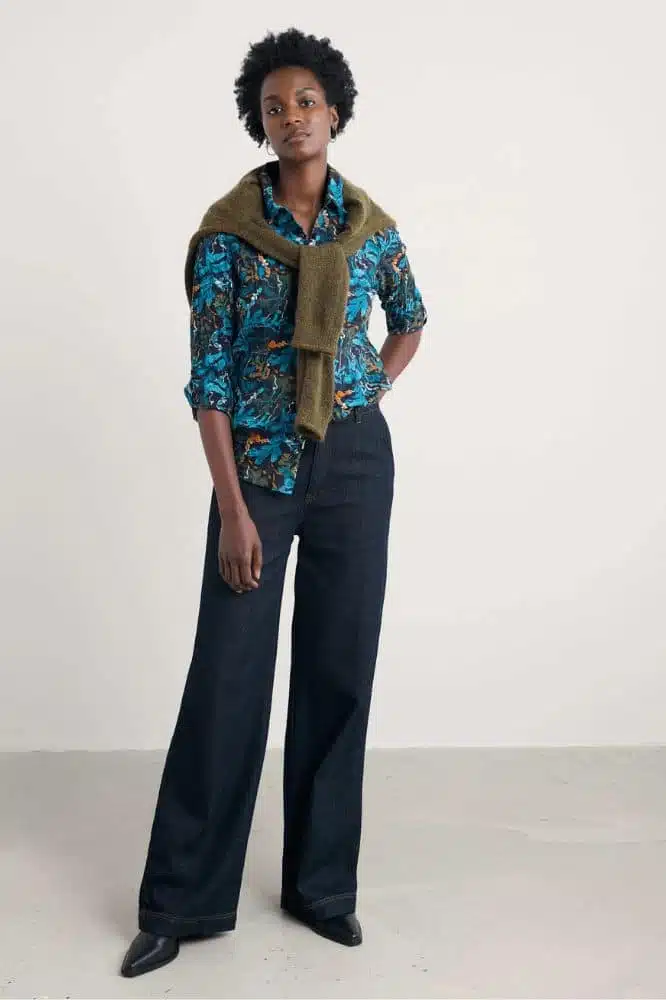 Seasalt Cornwall Larissa Shirt Floating Fronds Maritime - La Vie en Rose Damesmode Enkhuizen