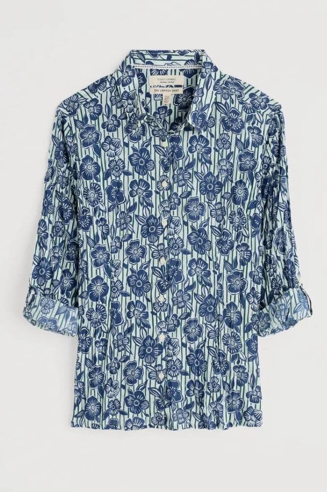 Seasalt Cornwall Larissa Shirt Floral Imprint Chalk - La Vie en Rose Damesmode Enkhuizen