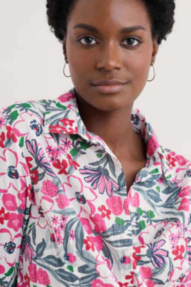 Seasalt Cornwall Larissa Shirt Garden Flowers Tulip - La Vie en Rose Damesmode