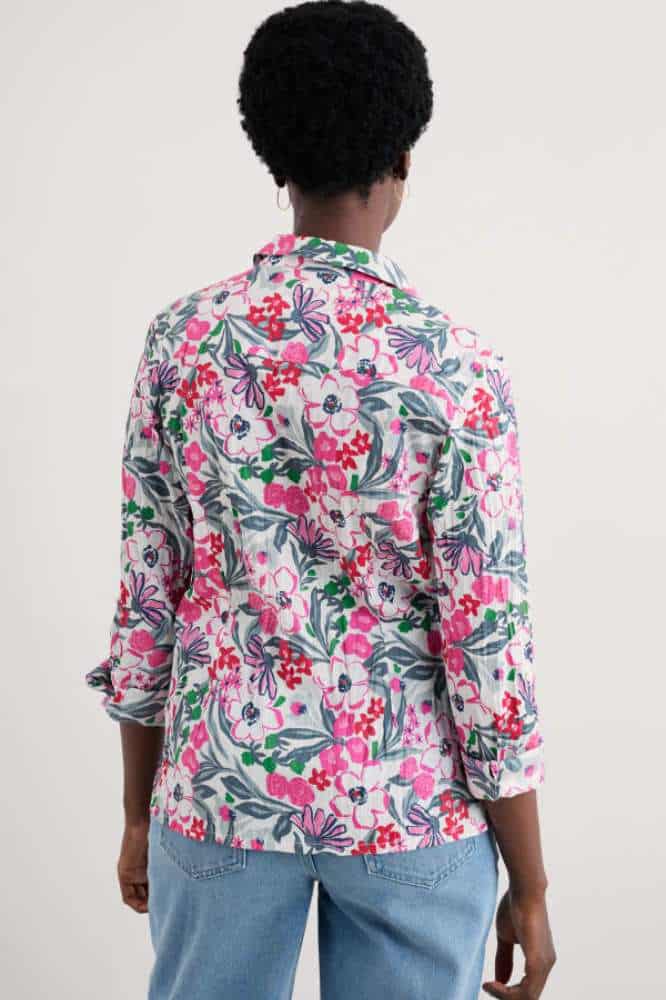 Seasalt Cornwall Larissa Shirt Garden Flowers Tulip - La Vie en Rose Damesmode