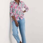 Seasalt Cornwall Larissa Shirt Garden Flowers Tulip - La Vie en Rose Damesmode