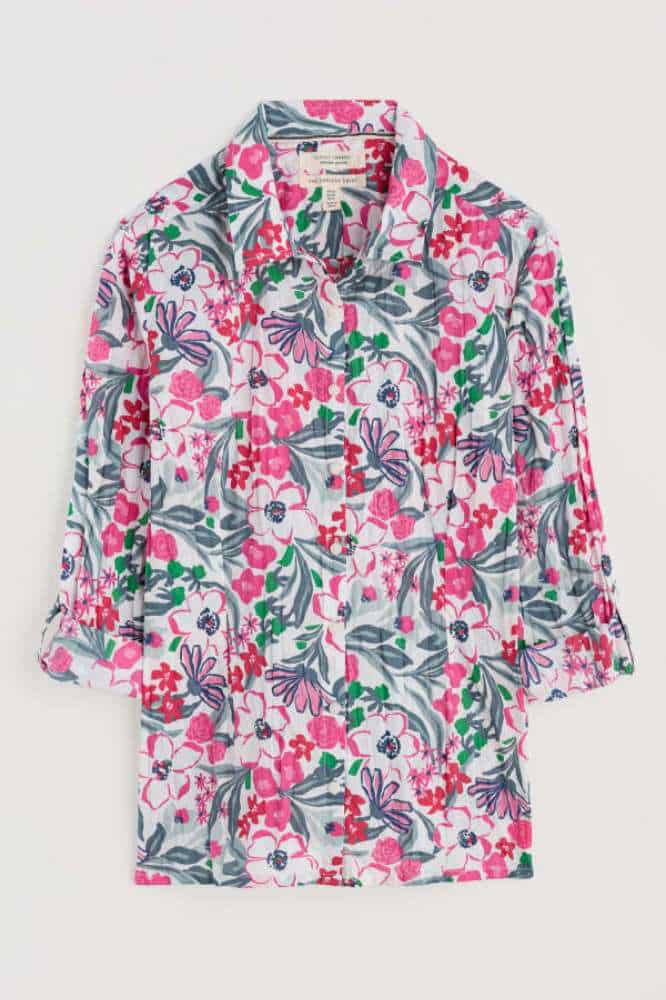 Seasalt Cornwall Larissa Shirt Garden Flowers Tulip - La Vie en Rose Damesmode