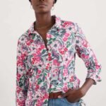 Seasalt Cornwall Larissa Shirt Garden Flowers Tulip - La Vie en Rose Damesmode