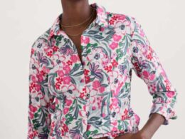 Seasalt Cornwall Larissa Shirt Garden Flowers Tulip - La Vie en Rose Damesmode