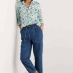 Seasalt Cornwall Larissa Shirt Garden Studio Sketch Chalk - La Vie en Rose Damesmode