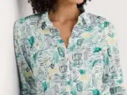 Seasalt Cornwall Larissa Shirt Garden Studio Sketch Chalk - La Vie en Rose Damesmode