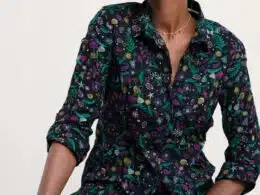 Seasalt Cornwall Larissa Shirt Illuminated Garden Onyx - La Vie en Rose Damesmode Enkhuizen