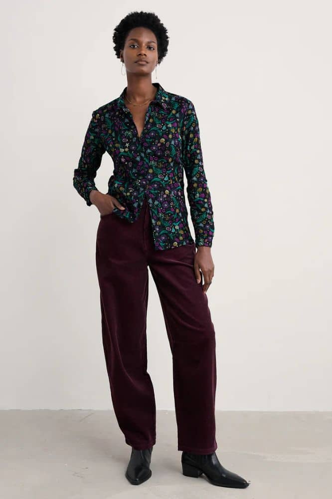 Seasalt Cornwall Larissa Shirt Illuminated Garden Onyx - La Vie en Rose Damesmode Enkhuizen