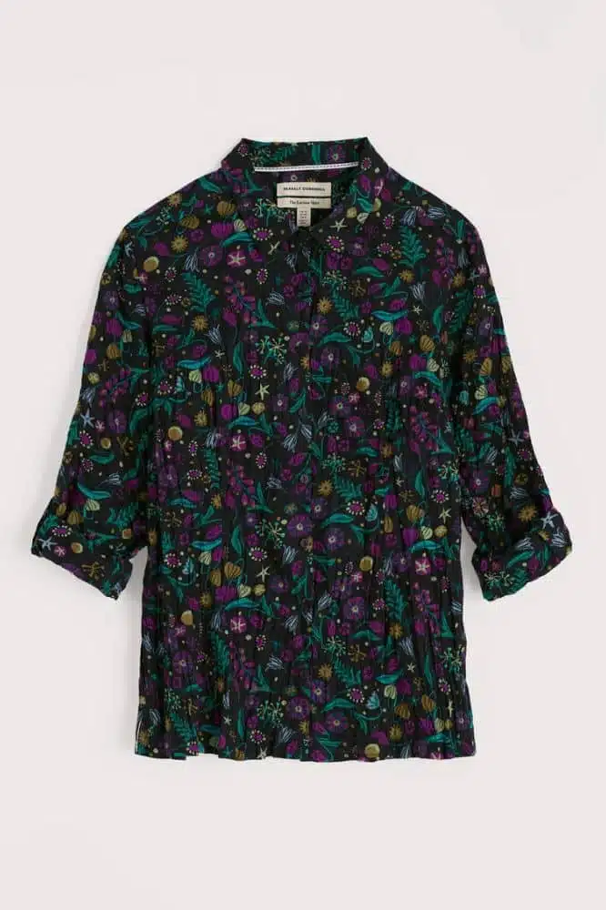 Seasalt Cornwall Larissa Shirt Illuminated Garden Onyx - La Vie en Rose Damesmode Enkhuizen