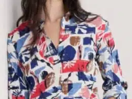 Seasalt Cornwall Larissa Shirt Marine Forms Chalk - La Vie en Rose Damesmode