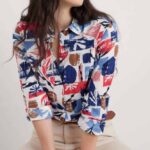 Seasalt Cornwall Larissa Shirt Marine Forms Chalk - La Vie en Rose Damesmode