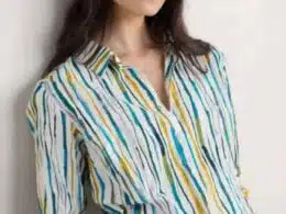 Seasalt Cornwall Larissa Shirt Painterly Stripe Chalk - La Vie en Rose Damesmode