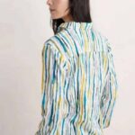 Seasalt Cornwall Larissa Shirt Painterly Stripe Chalk - La Vie en Rose Damesmodev
