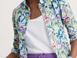 Seasalt Cornwall Larissa Shirt Studio Floral Chalk - La Vie en Rose Damesmode