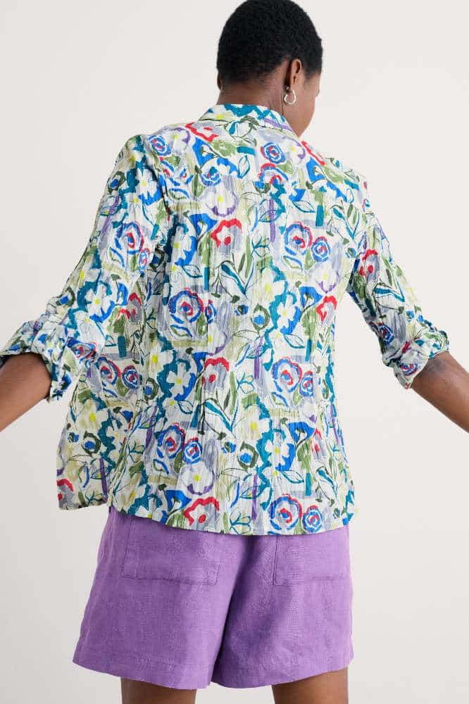 Seasalt Cornwall Larissa Shirt Studio Floral Chalk - La Vie en Rose Damesmode