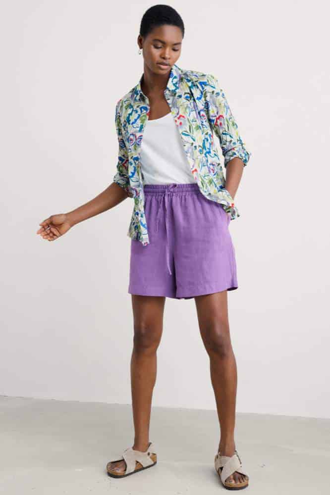 Seasalt Cornwall Larissa Shirt Studio Floral Chalk - La Vie en Rose Damesmode