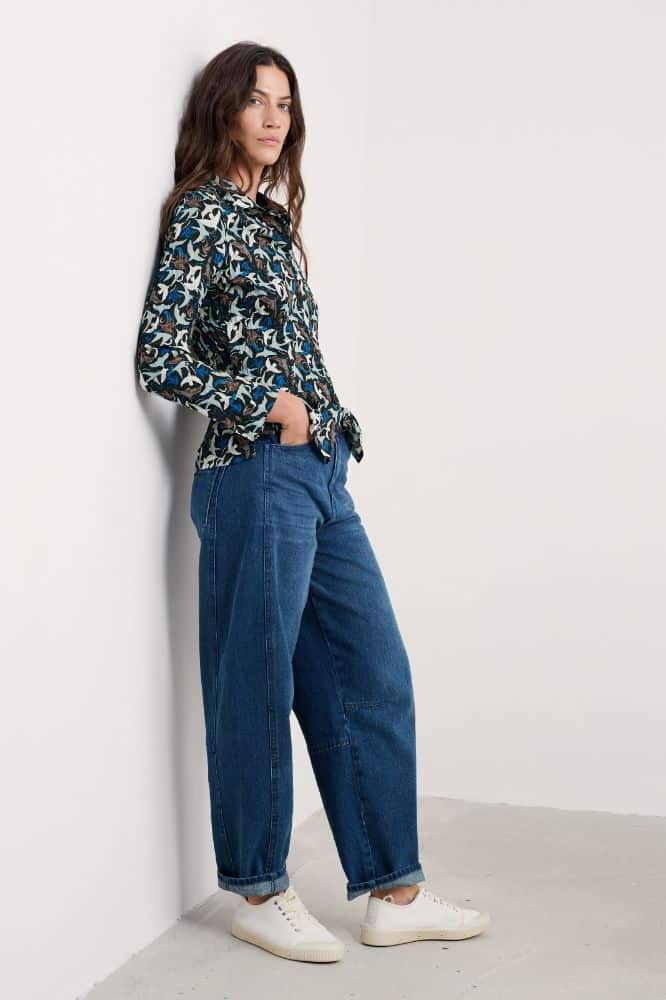 Seasalt Cornwall Larissa Shirt Swooping Birds Onyx- La Vie en Rose Damesmode