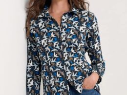 Seasalt Cornwall Larissa Shirt Swooping Birds Onyx- La Vie en Rose Damesmode