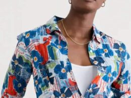 Seasalt Cornwall Larissa Shirt Table Sketch Chalk- La Vie en Rose Damesmode