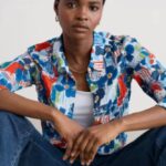 Seasalt Cornwall Larissa Shirt Table Sketch Chalk- La Vie en Rose Damesmode