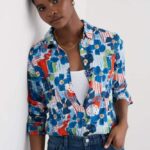 Seasalt Cornwall Larissa Shirt Table Sketch Chalk- La Vie en Rose Damesmode