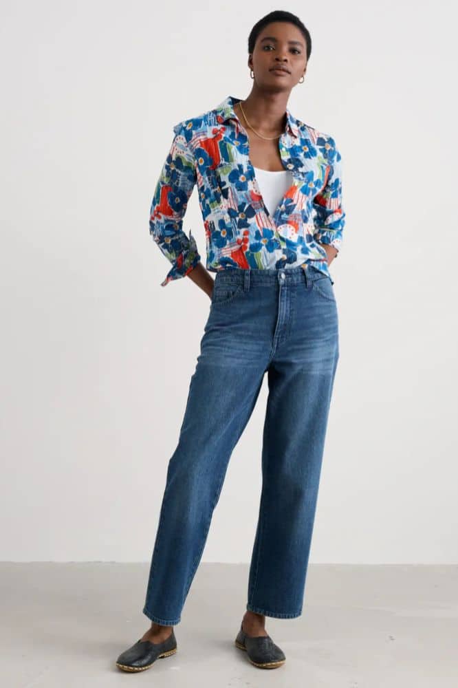 Seasalt Cornwall Larissa Shirt Table Sketch Chalk- La Vie en Rose Damesmode