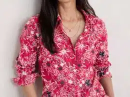Seasalt Cornwall Larissa Shirt Winter Camellia Crimson