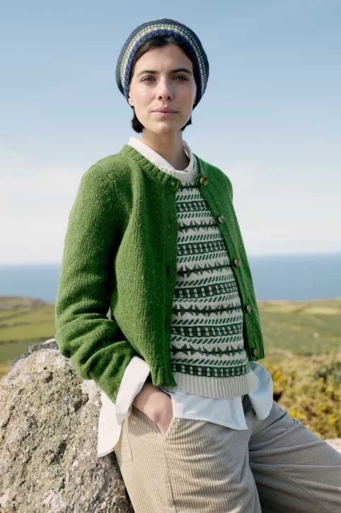 Seasalt Cornwall Lemon Porch Vest Minvor Aran Cut Grass- La Vie en Rose Damesmode