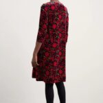 Seasalt Cornwall Mahonia Dress Folky FLowers Onyx Carmine - La Vie en Rose Damesmode