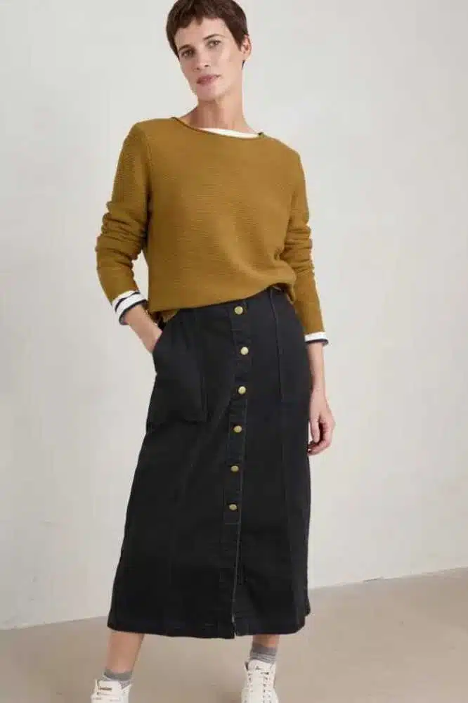 Seasalt Cornwall Makers Cotton Jumper Kelp - La Vie en Rose Damesmode