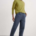 Seasalt Cornwall Mor Path Organic Cotton Tapered Trousers Maritime - La Vie en Rose Damesmode