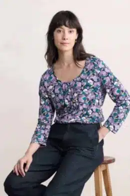 Seasalt Cornwall Penhollow Top Paper Helleborus Echium - La Vie en Rose Damesmode