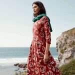Seasalt Cornwall Pier View Dress Artist Camelia Red Sail - La Vie en Rose Damesmode