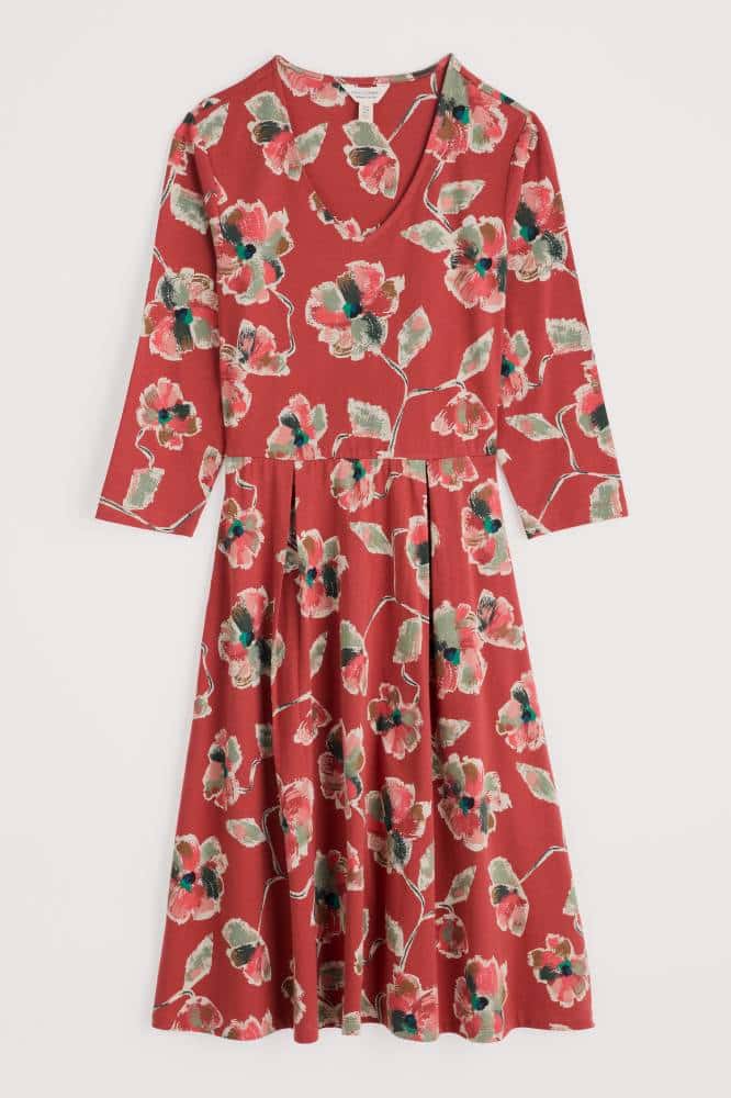 Seasalt Cornwall Pier View Dress Artist Camelia Red Sail - La Vie en Rose Damesmode