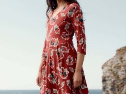 Seasalt Cornwall Pier View Dress Artist Camelia Red Sail - La Vie en Rose Damesmode