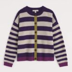 Seasalt Cornwall Pinwell Cardigan Bright Shape Dark Violet Mix - La Vie en Rose Damesmode Enkhuizen