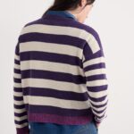 Seasalt Cornwall Pinwell Cardigan Bright Shape Dark Violet Mix - La Vie en Rose Damesmode Enkhuizen