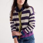 Seasalt Cornwall Pinwell Cardigan Bright Shape Dark Violet Mix - La Vie en Rose Damesmode Enkhuizen