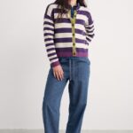 Seasalt Cornwall Pinwell Cardigan Bright Shape Dark Violet Mix - La Vie en Rose Damesmode Enkhuizen