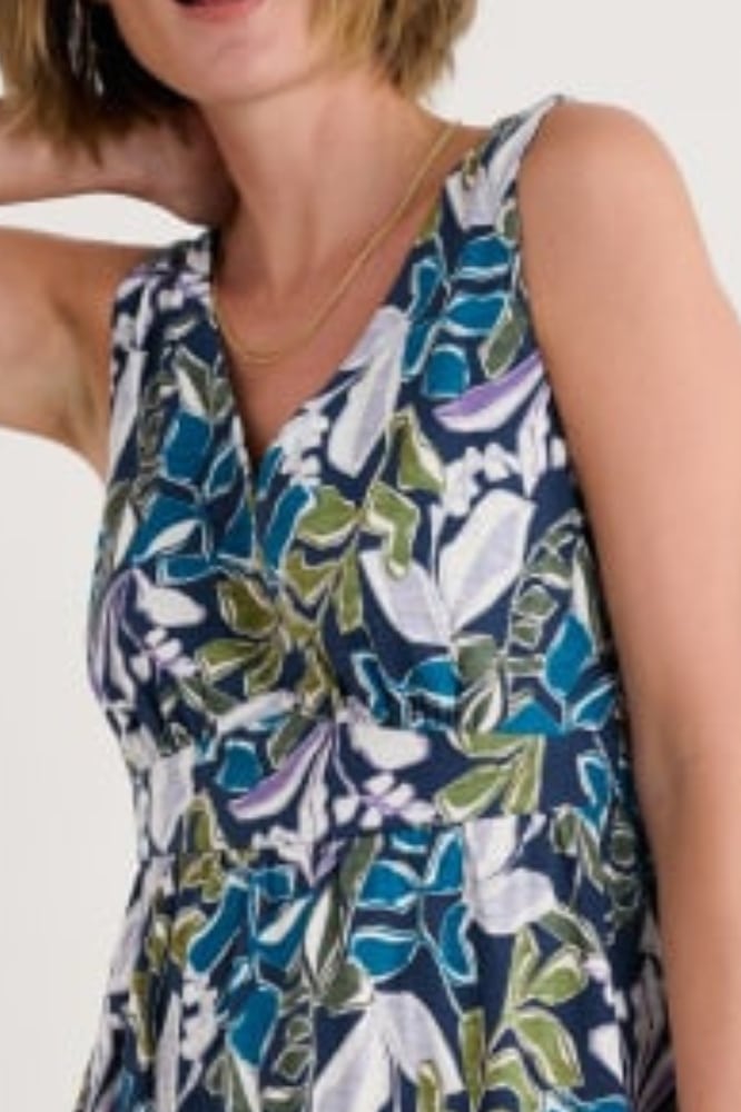 Seasalt Cornwall Polmanter Dress Linear Leaves Maritime - La Vie en Rose Damesmode