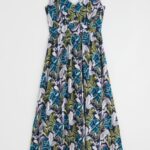 Seasalt Cornwall Polmanter Dress Linear Leaves Maritime - La Vie en Rose Damesmode