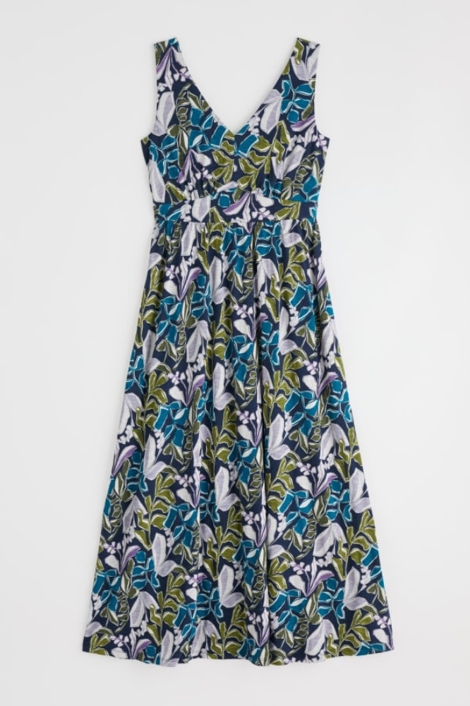 Seasalt Cornwall Polmanter Dress Linear Leaves Maritime - La Vie en Rose Damesmode